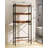 3-Tier Over The Toilet Storage Rack Freestanding With 4 Hooks Rustic Brown-778318924