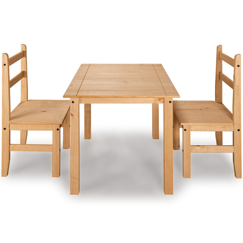 Aadhya 2 - Person Pine Solid Wood Dining Set
