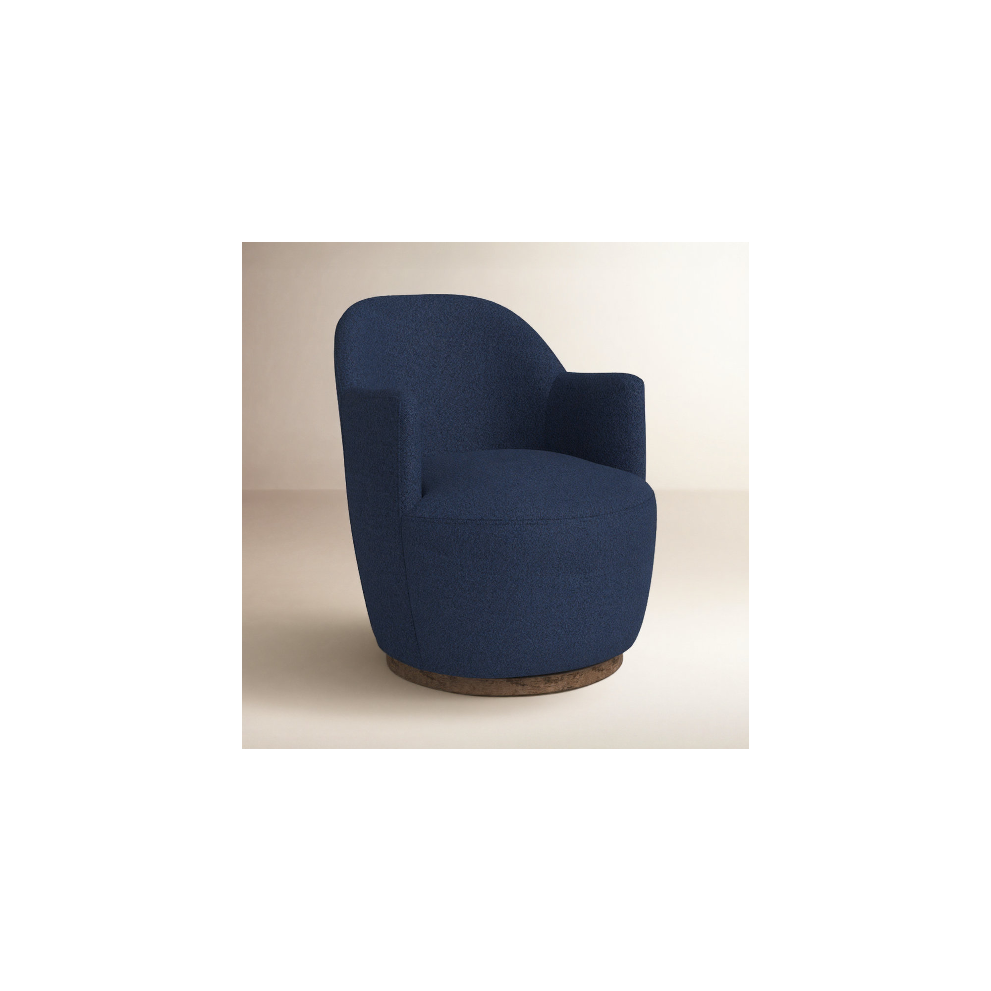 Corson Swivel Accent Chair, Copenhagen Indigo Boucle