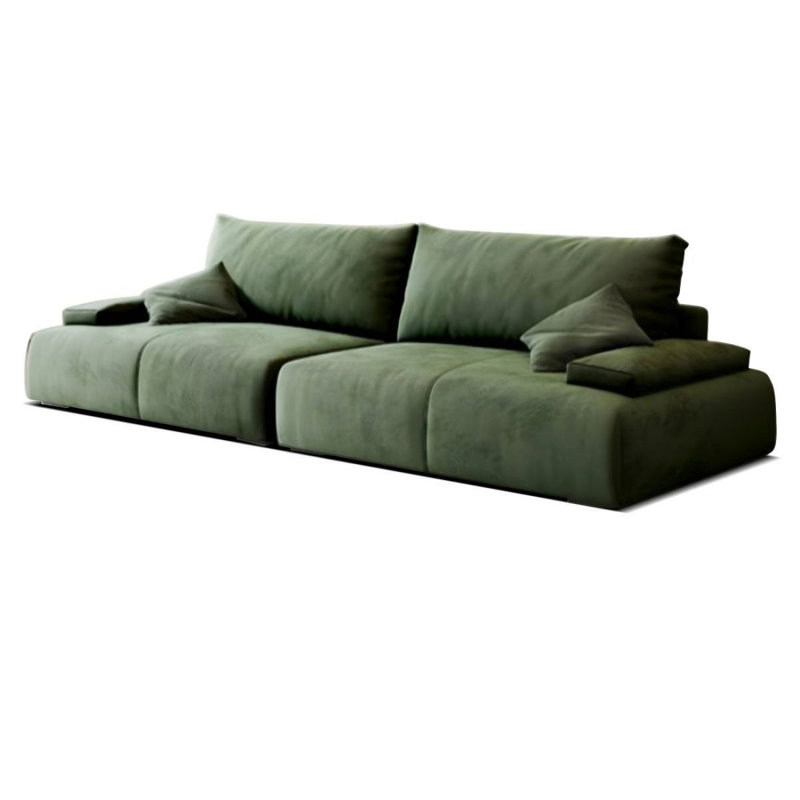 Coussin modulaire vert 100% polyester, H 33,07 po x l 109,45 po x P 38,98 po, Vert