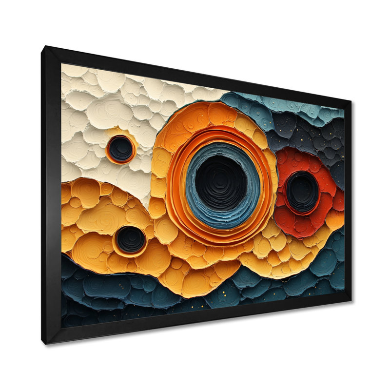 Mauldin - Abstract Large Wall Art, Cadre simple, Noir, noir, noir, noir, H 12 po x l 20 po