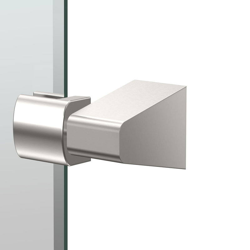 Miroir de salle de bain mural sans cadre A-Line | Miroir mural pivotant, Nickel satiné, 31,5 po x 26,63 po