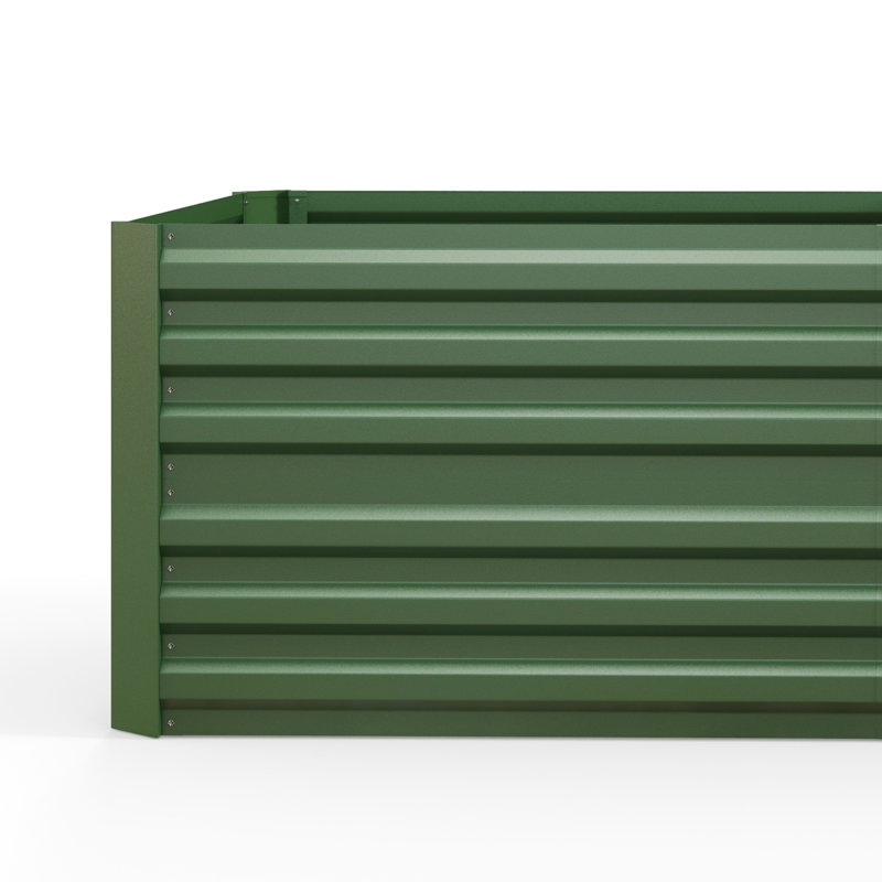 Breia Metal Raised Garden Bed, Green