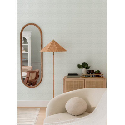 Ernest Charcoal Quilted Quatrefoil Wallpaper