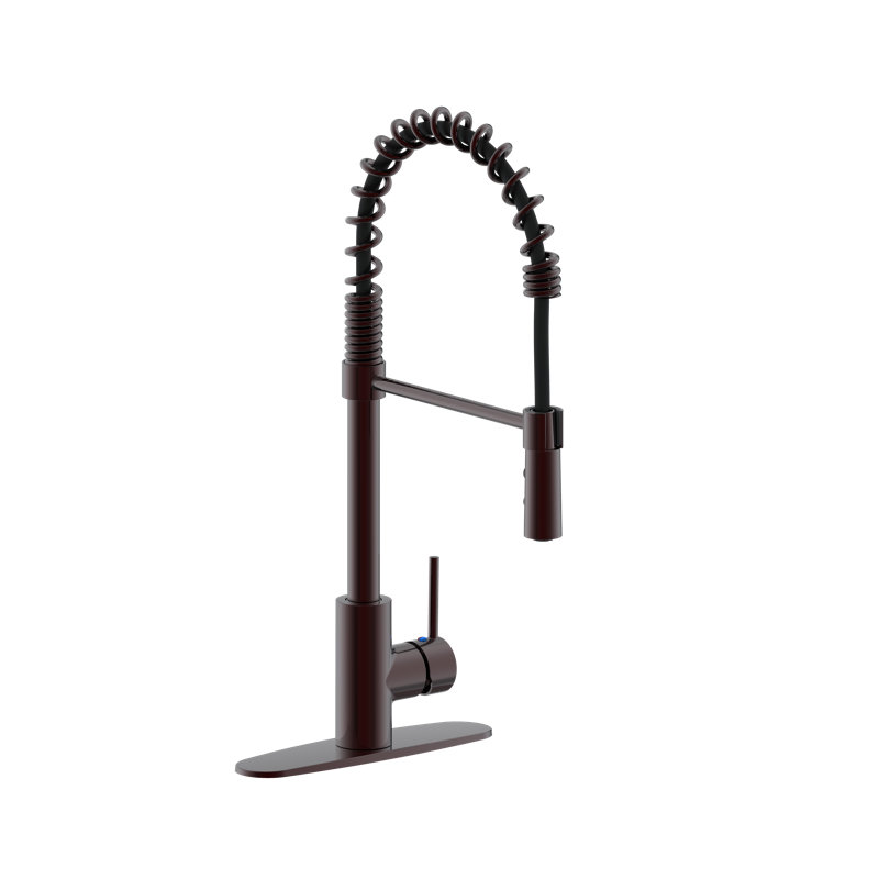 Westbrass Pull Down Spray Kitchen Faucet, Oil Rubbed Bronze