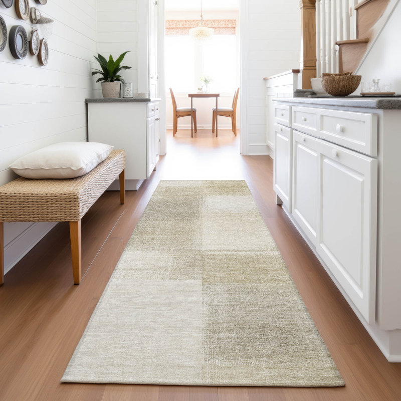 Premium Machine Washable Barry AMF1290 Geometric Rug, Runner 2'3" x 7'6"