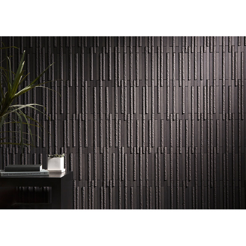 Ombre Border Singular Tile, Black