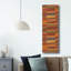  «Spice Stripes Panel 1» par Cheryl Warrick, art mural en verre acrylique, 16 po x 48 po