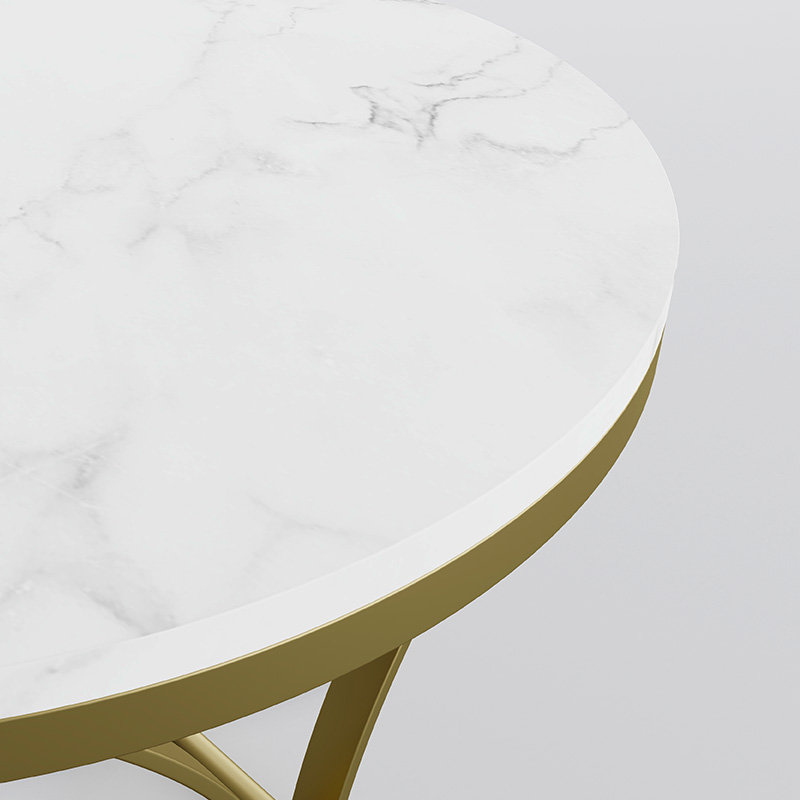 Petites tables d'appoint en marbre blanc Sophie