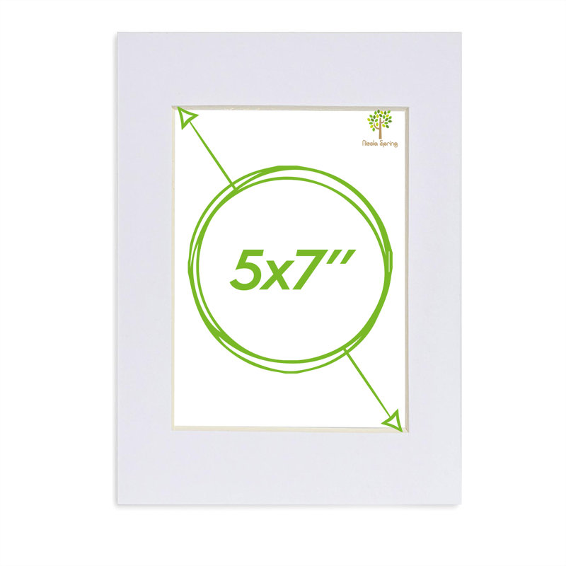 Nicola Spring - Picture Mount, White, 17.5cm H x 12.5cm W x 0.2cm D