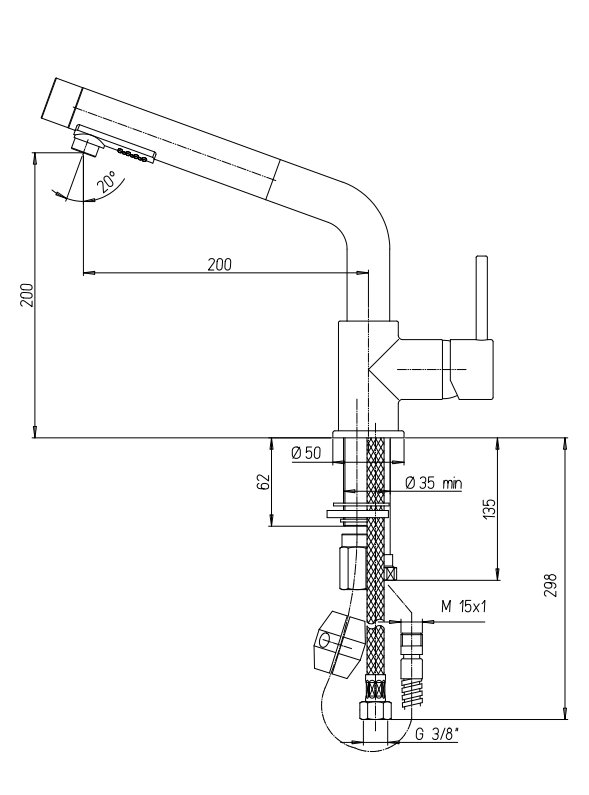 Piralla Cox Kitchen Faucet