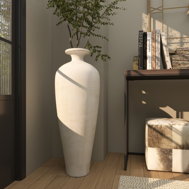 Grand vase décoratif en céramique Maeanna, H 38,75 po x l 14 po x P 14 po