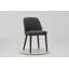 Chaise rembourrée moderne en tissu compact avec pieds en bois massif, dossier ergonomique incurvé, assemblage facile-659160586