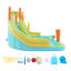 Inflatable Bounce House with Double Slides, Climbing Wall, and Splash Pool for Kids Ages 3-8