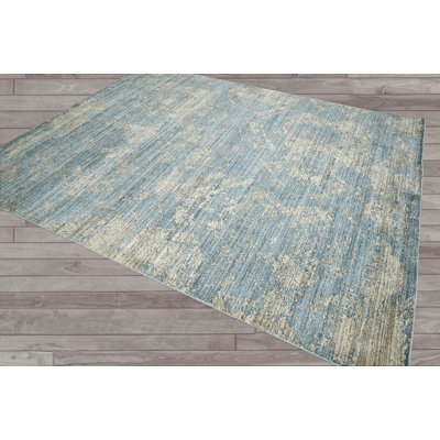 Tapis unique céladon / beige / vert 8 pi 9 po x 11 pi 7 po Kursty