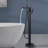 Topcraft Single Handle Floor Mounted Freestanding Tub Faucet with Handheld Shower-73021195