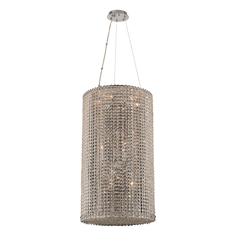 Lustre en résine / chrome clair Allegri, 32", 12