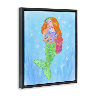 Sweet Mermaid Love Floating Frame, design by Stephanie Sanchez