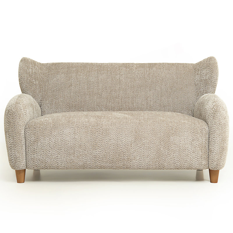 Causeuse avec dossier courbé Nordic Chair, Camel Fabric