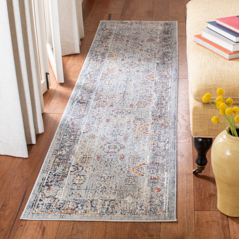 Tapis oriental gris clair Smeltzer, Tapis de couloir : 3 pi x 10 pi