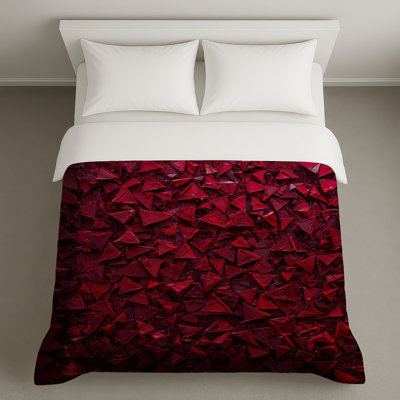 Red Triangular Texture Duvet Covers