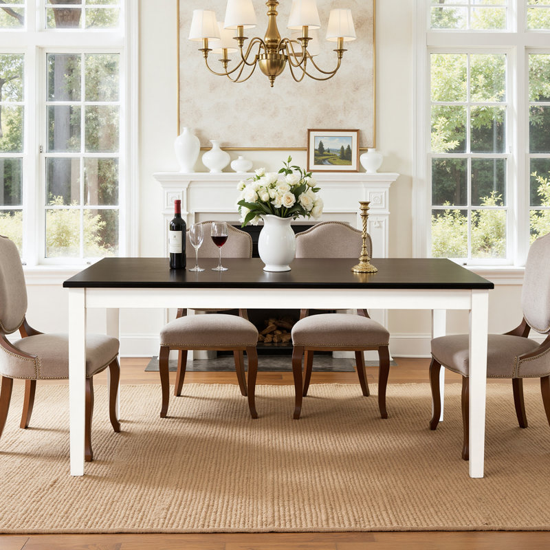 Seita Modern Wood Grain Dining Table - Rectangular Minimalist Design, Perfect for Kitchen or Small Dining Room