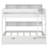 Bunk Bed With Storage & Trundle, Space-Saving Wooden Bunk Bed Frame With Bedside Shelves-232267374-232267375
