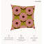 Housse de coussin floral en polyester