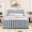 Lit tapissier élégant en velours avec lit gigogne simple-2087102657-2087102659