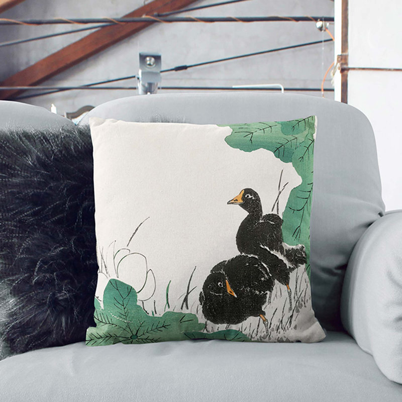 Floral Square Throw Cushion, 40cm H x 40cm W x 15cm D