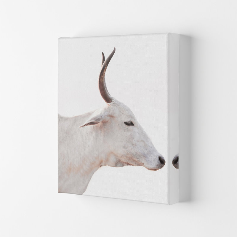 White Cow II 1 Piece Wall Art, 59.4cm H x 42cm W x 4cm D, Wrapped Canvas