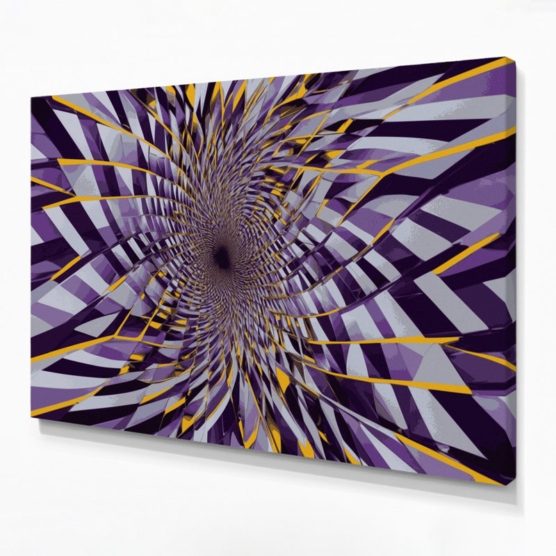 Art mural sur toile gris Op Art 57, 11" H x 14" W