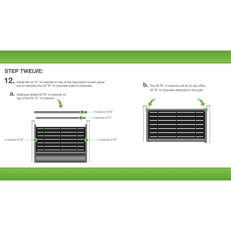 6 ft x 4 ft Cypress and Black Vinyl Semi-Privacy Fence