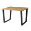 Caitlynne Industrial Design Wooden Dining Table with metal legs-744102164