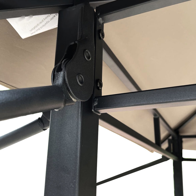 Tente de pavillon de jardin 8 pi x 4 pi avec fonction d'évacuation de fumée - matériau de feu propre et sécuritaire