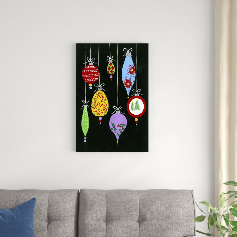 «Jazzy Christmas I» par Regina Moore - impression sur toile tendue, H 30 po x l 20 po