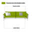 Causeuse-coussin standard en cuir véritable vert-1167031084