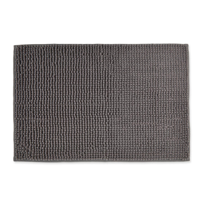 Heloise Non-Slip Bath Rug, 40cm W x 60cm L, Graphite