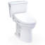 TOTO® Drake® Transitional WASHLET®+ Two-Piece Elongated 1.28 GPF Universal Height TORNADO FLUSH® Toilet with S5 Bidet Seat, Cotton White - MW7863446CEFG#01-1047862017