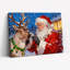 «Santa Reindeer Snowflake», art mural sur toile-121121700