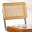 Tabourets de bar en rotin naturel avec dossier en bois massif, tabourets à hauteur de comptoir de style moderne Mid-Century de 24 pouces, tabouret Boho en similicuir brun pour comptoir de cuisine avec pieds en métal chromé-1991714476-2000225590
