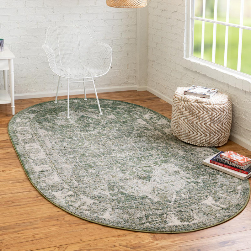 Alresford Oriental Indoor Rug, Oval 5'1" x 8'