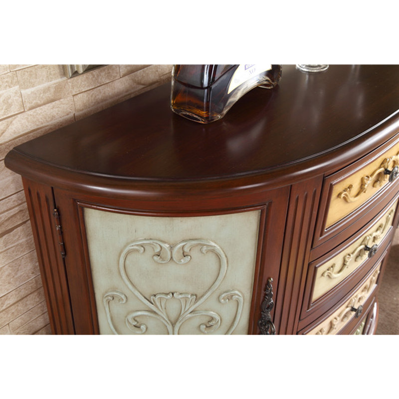 Buffet décoratif demi-rond sculpté