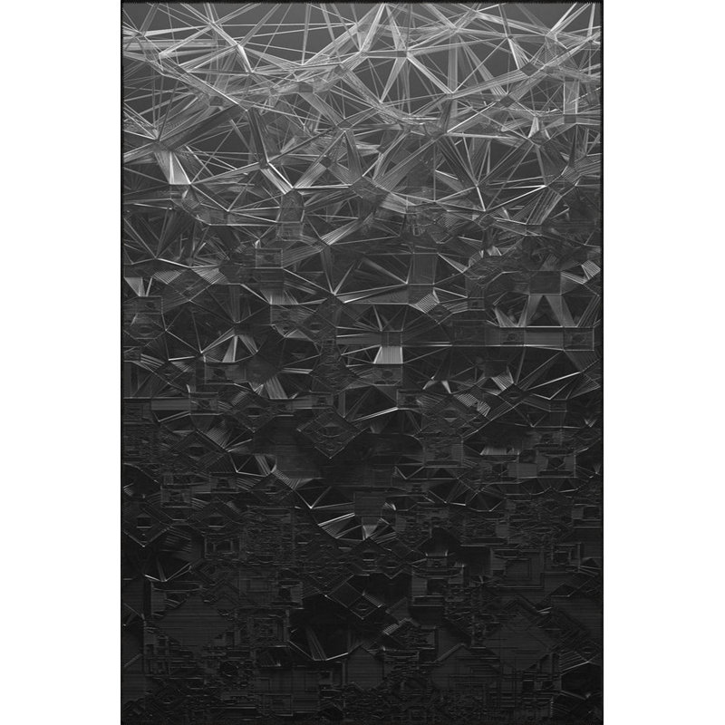 Tapis noir lavable à motif tissé à rayures noires, Tapis de couloir 3 pi 3 po x 6 pi 7 po inclus