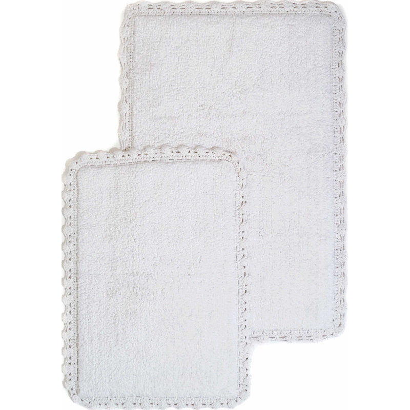 Fromma Cotton Blend Bath Rug, White