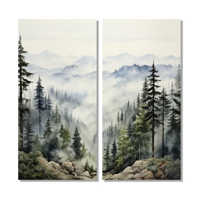 Pin, Misty Mountain I - art mural pin surdimensionné
