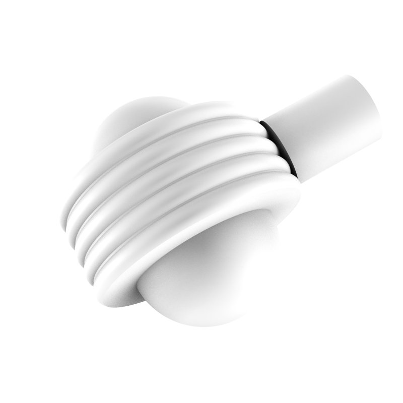 Poignée fantaisie 1 1/2", Blanc mat