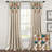 Cotton Blend Semi Sheer Curtain Single Panel-437800464-495695758