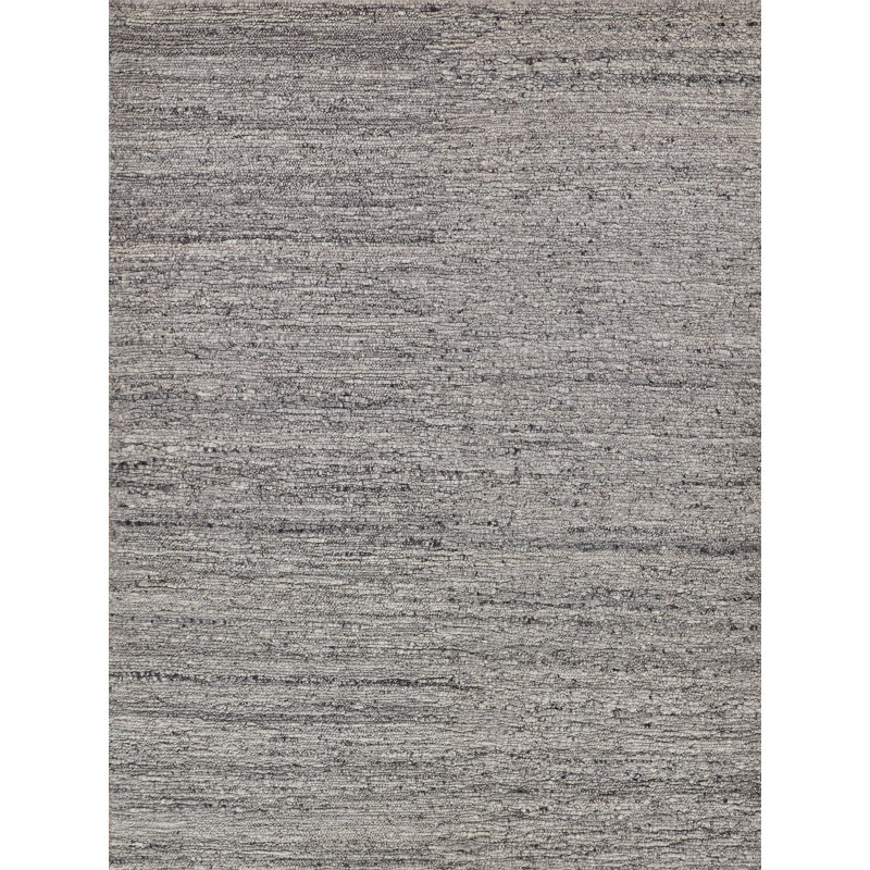 Borelli Wool Area Rug in Light Gray, Rectangle 6' x 9'
