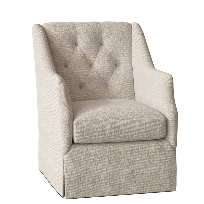 Fauteuil capitonné l 27,5 po Claudette, Tremplins ivoires